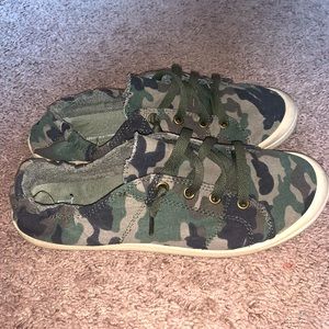 Camo Slip-On Sneakers